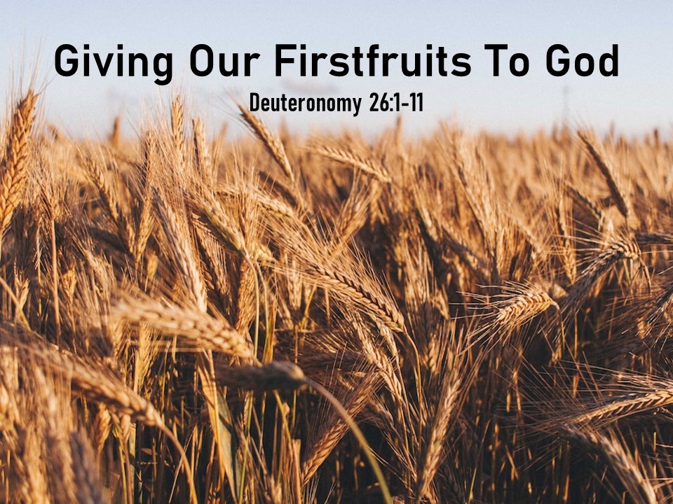 Giving our Firstfruits to God